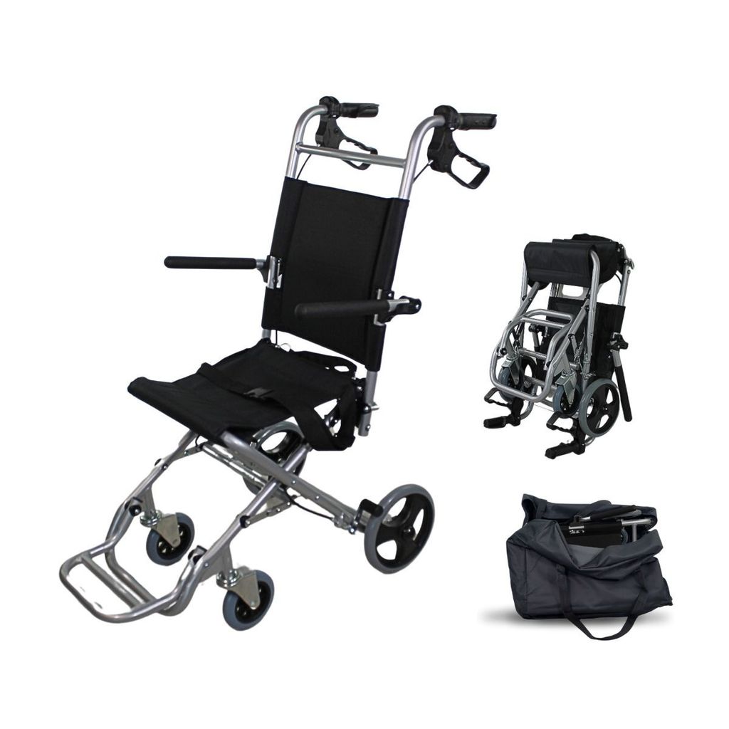 Clinicalfy Transportrollstuhl aus Aluminiumlegierung 30 cm Produktbild 