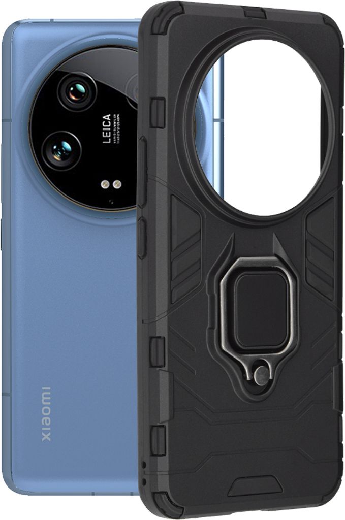 Techsuit Shield Silicone Back Cover Hlle fr Xiaomi 14 Ultra - Schwarz