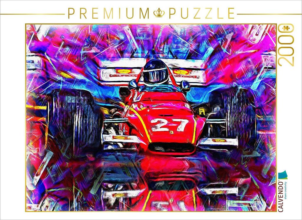 CALVENDO Puzzle Formel 1 aus den 1970er Jahren - der Ferrari 312B. 2000 Teile Puzzle quer | 2000 Teile Lege-Größe 90x67cm Foto-Puzzle für glück...