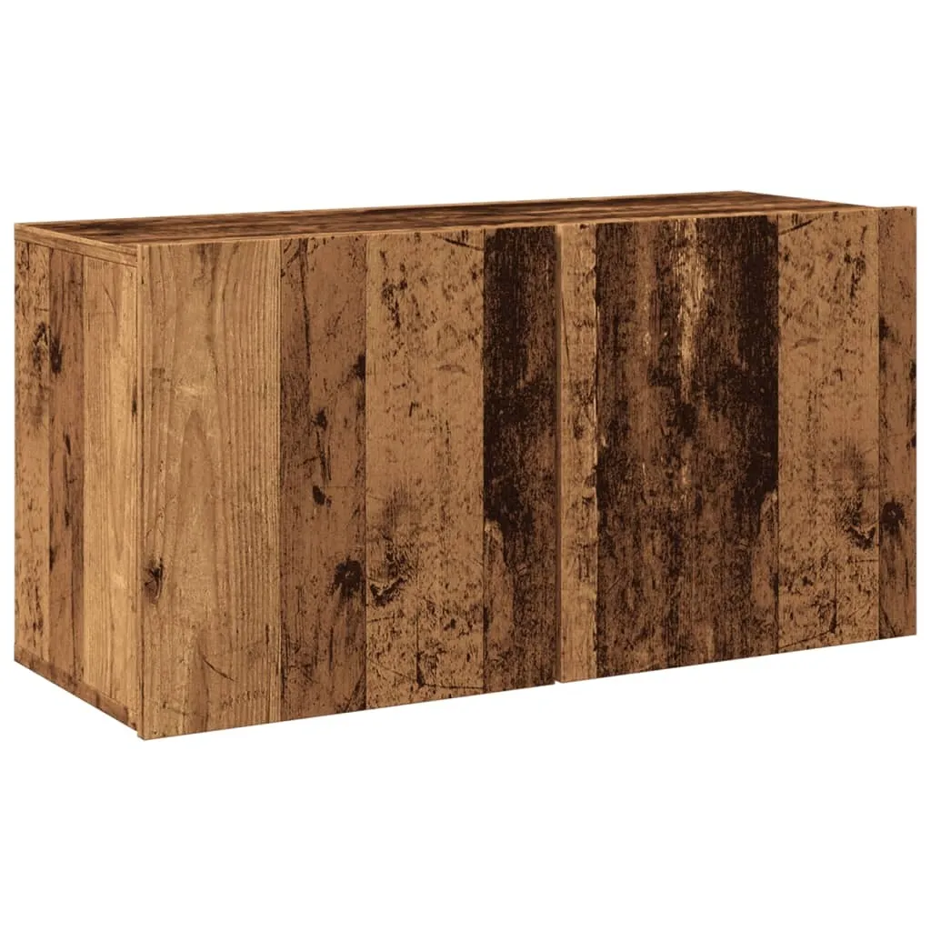 vidaXL Mobile TV a parete in legno vecchio 80x30x41 cm