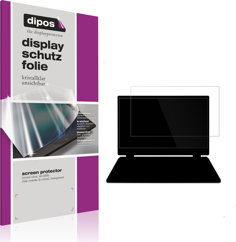 2x Schutzfolie für Acer Nitro 17 AN17-42 klar Displayschutzfolie Folie Display Schutz dipos