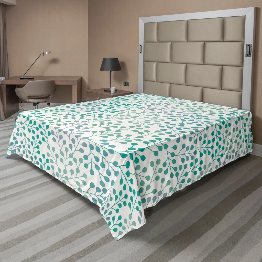 Drap de dessus doux et confortable Bleu Sarcelle 275x260cm ABAKUHAUS