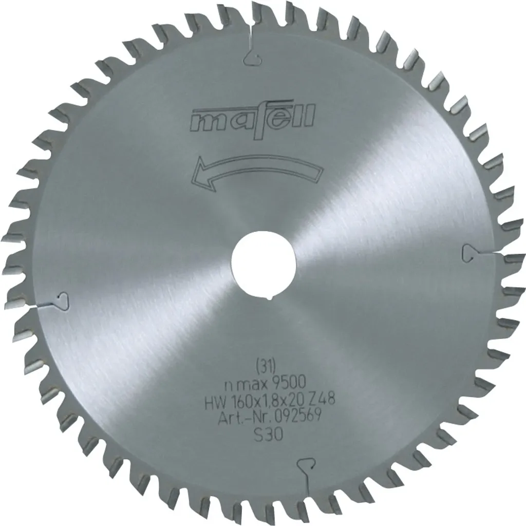 Lame de scie circulaire pour stratifié et Trespa 160mm Z48 Mafell HM