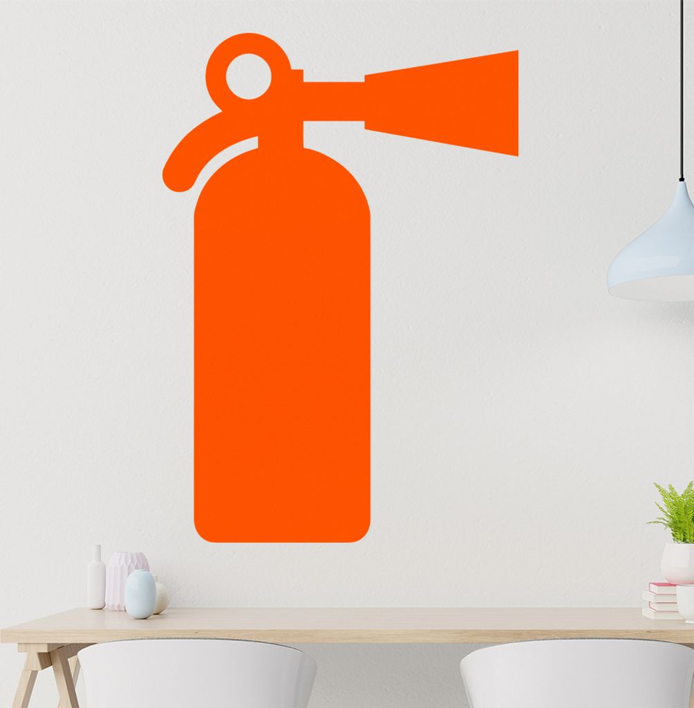 Feuerlöscher Wandtattoo in 6 Größen - Wandaufkleber Wall Sticker - Dekoration, Küche, Wohnzimmer, Schlafzimmer, Badezimmer