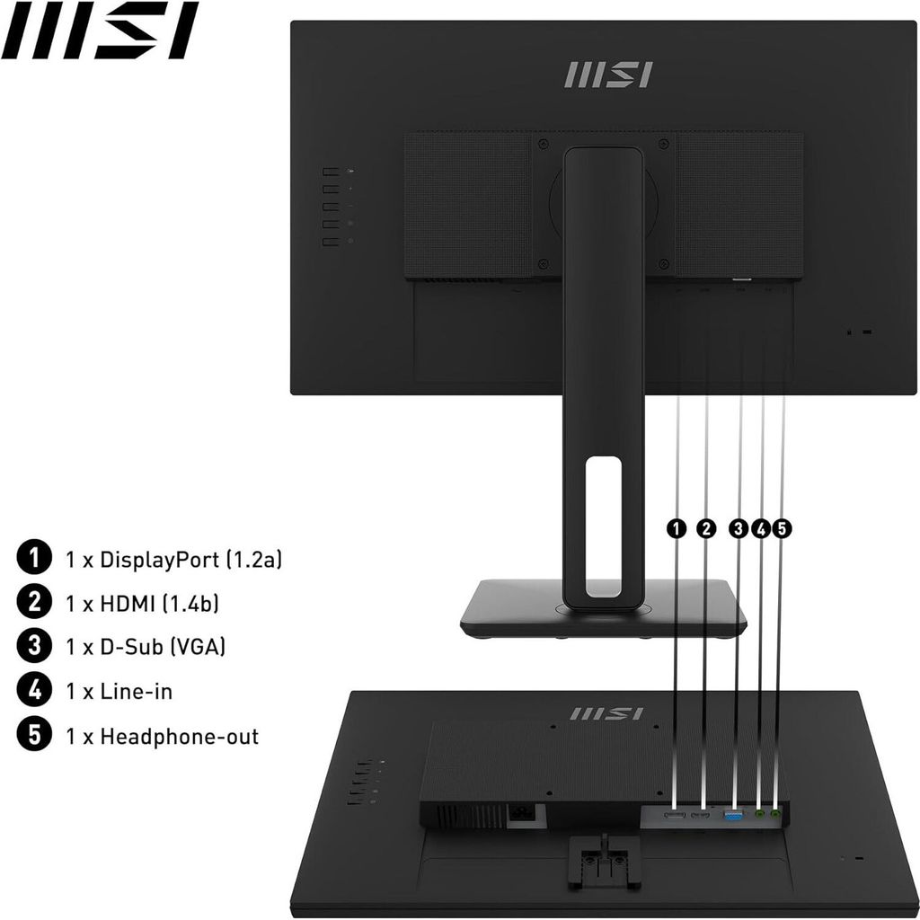 Msi Pro Mp242Apde 60Cm (24") Ips Fhd 4Ms 100Hz Produktbild 3