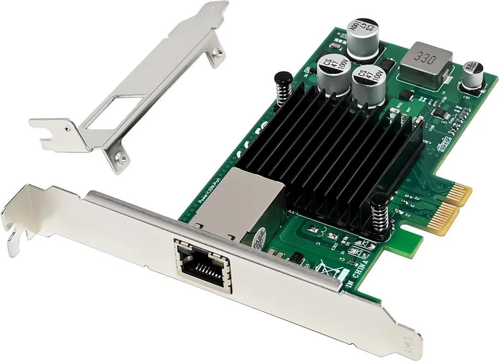 Carte PCIe RJ45 InLine Gigabit pour Caméras IP et Périphériques PoE