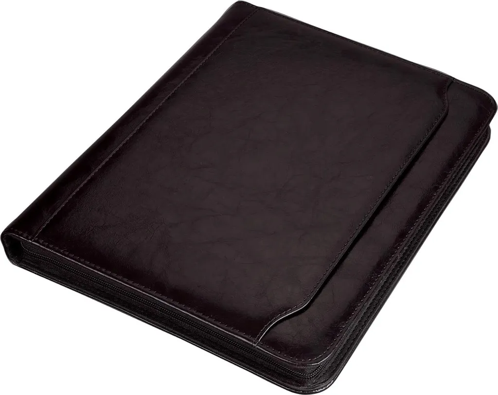 Protège-documents A4 Massaa Marron anti-cornes en cuir synthétique