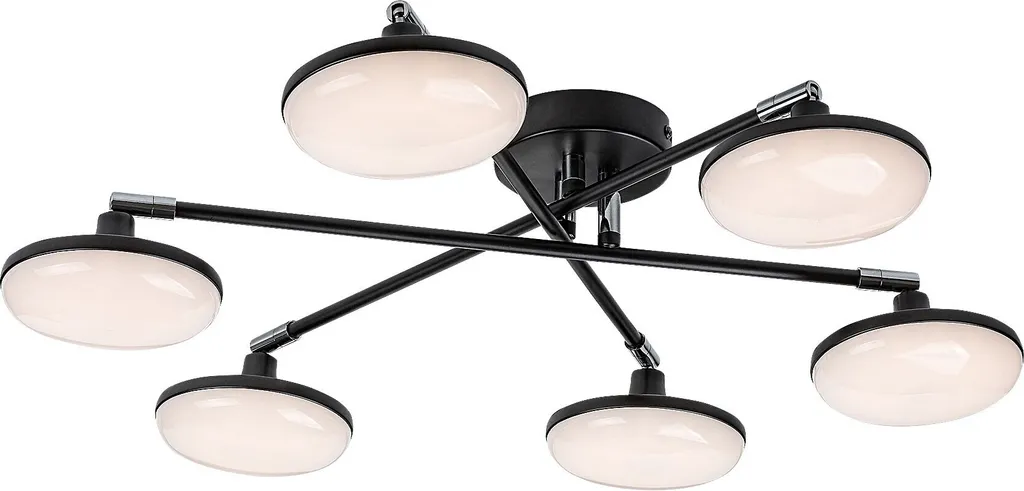 Plafonnier LED 24W Ultra-Plat Noir 570mm - Éclairage Large et Doux