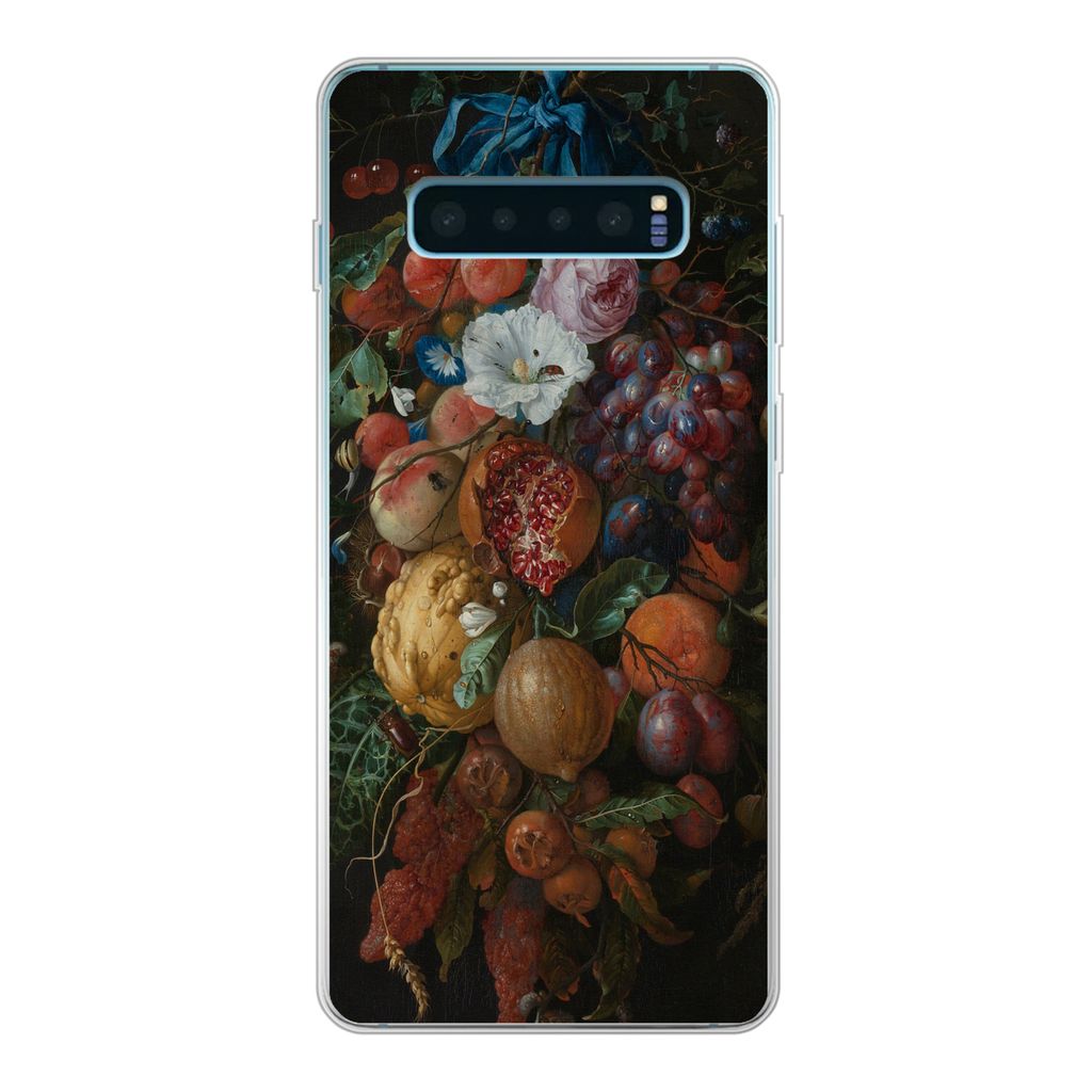 MuchoWow Handyhülle Schutzhülle Hülle für Samsung Galaxy S10 Lite Früchte und Blumen - Gemälde von Jan Davidsz. de Heem Silikon Softcase Ha...