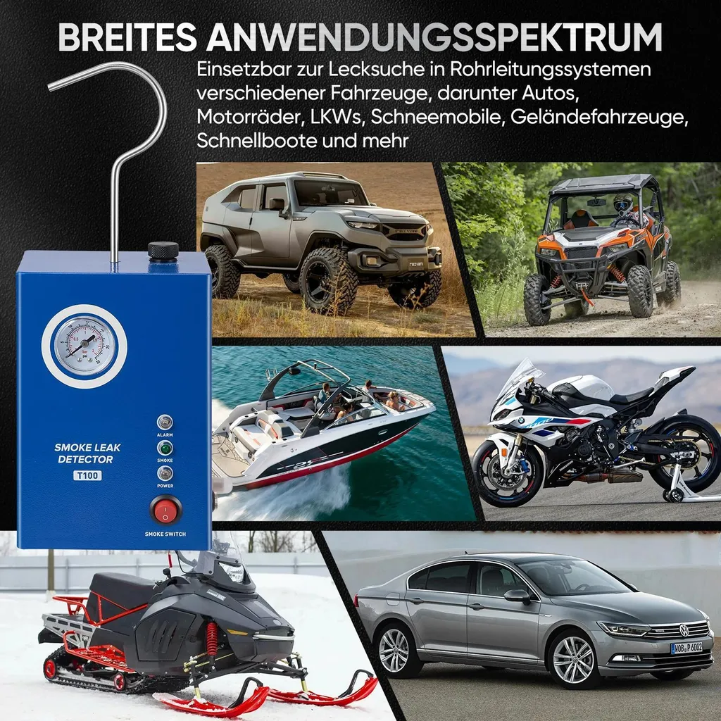 Machine à fumée de diagnostic pour test de fuite sous vide auto 12V