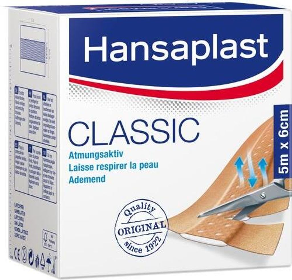 Hansaplast 48689-00001, 500 x 6 cm, Obdélníkový, Béžová, Obrázek produktu 