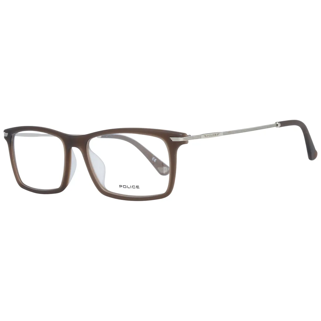 Montatura Uomo Police VPL473 6W8M 52 | Occhiali da Vista Marroni Eleganti