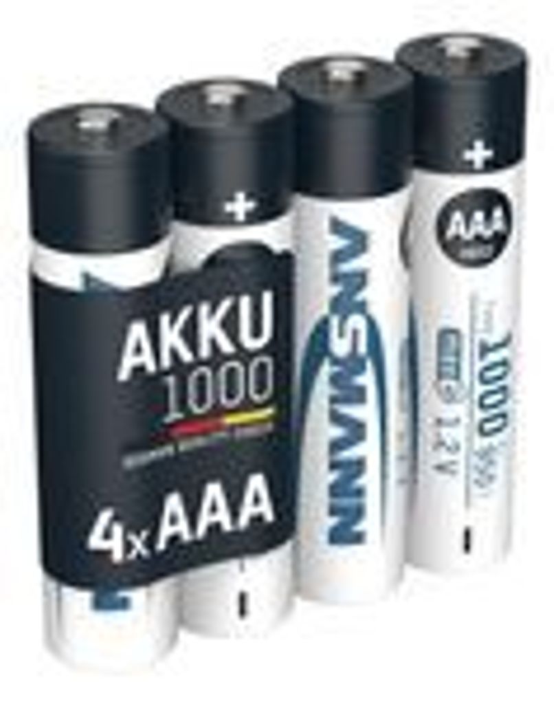 ANSMANN Micro AAA Akku 1000 mAh Hohe Kapazität