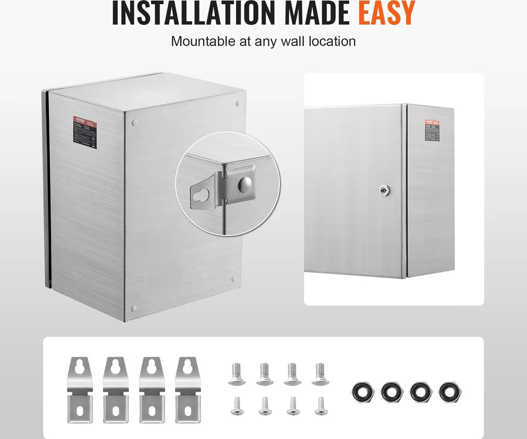 Boîtier de commande électrique extérieur inox pour montage mural IP66 - 6