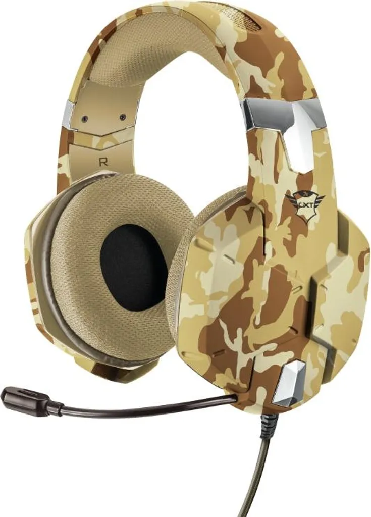 Analisi Tecnica Trust GXT 322D Carus Desert Camo: Cuffie Gaming Stereo