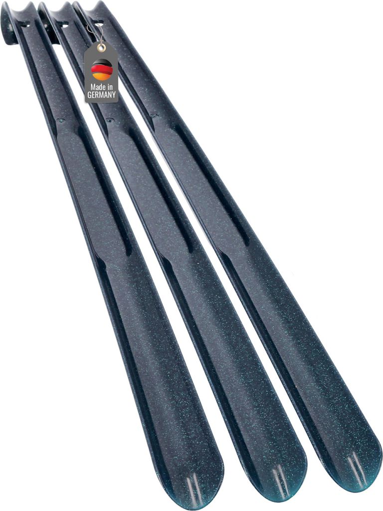 3 Stück Schuhanzieher Set 65cm Farbe Blau Kunststoff Produktbild 