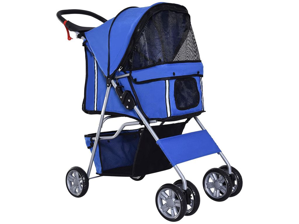 PawHut Hundewagen Hundebuggy Pet Stroller Hunde Buggy mit 4 Produktbild 