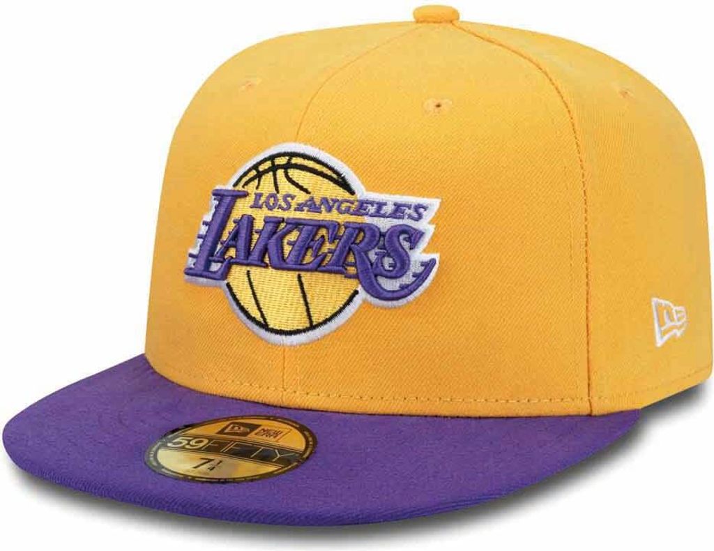 New Era 59 Fifty Los Angeles Lakers Yellow / Purple 7 1/8