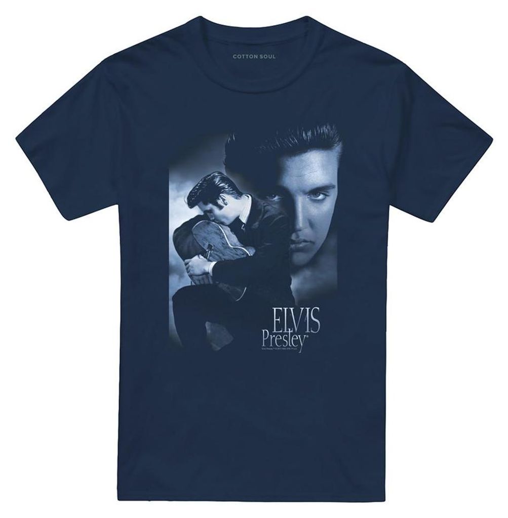 Elvis Presley - "Reverent" T-Shirt für Herren/Damen Uni TV33208 (4XL) (Marine)