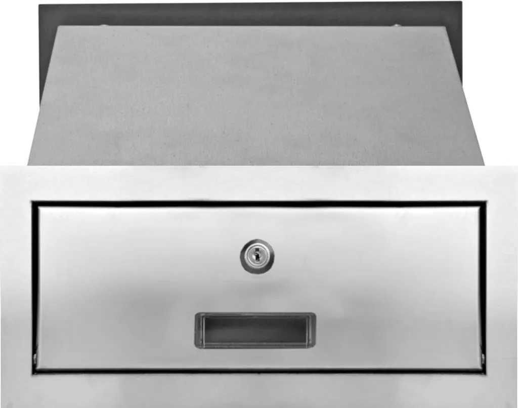Boîte aux lettres murale à encastrer inox 6PN avec profondeur variable