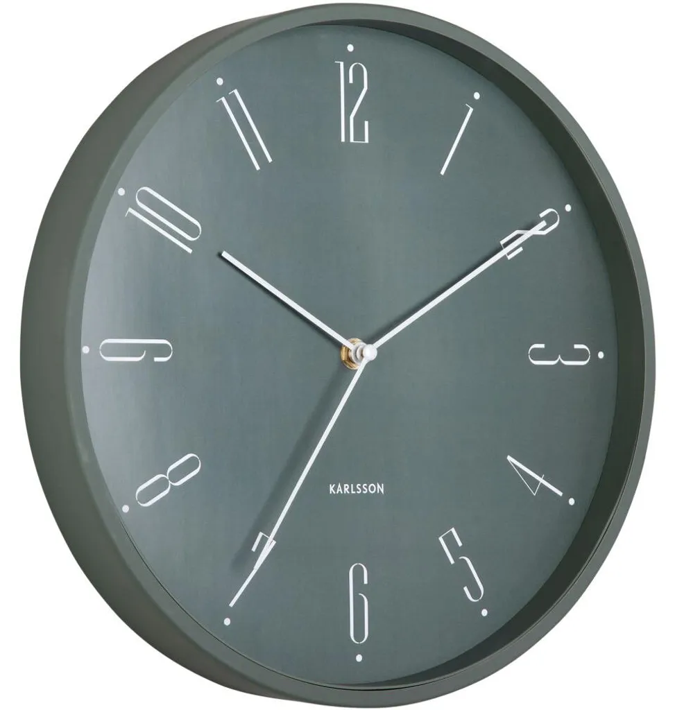 Horloge murale 30cm grise Karlsson : l'heure précise sans bruit gênant