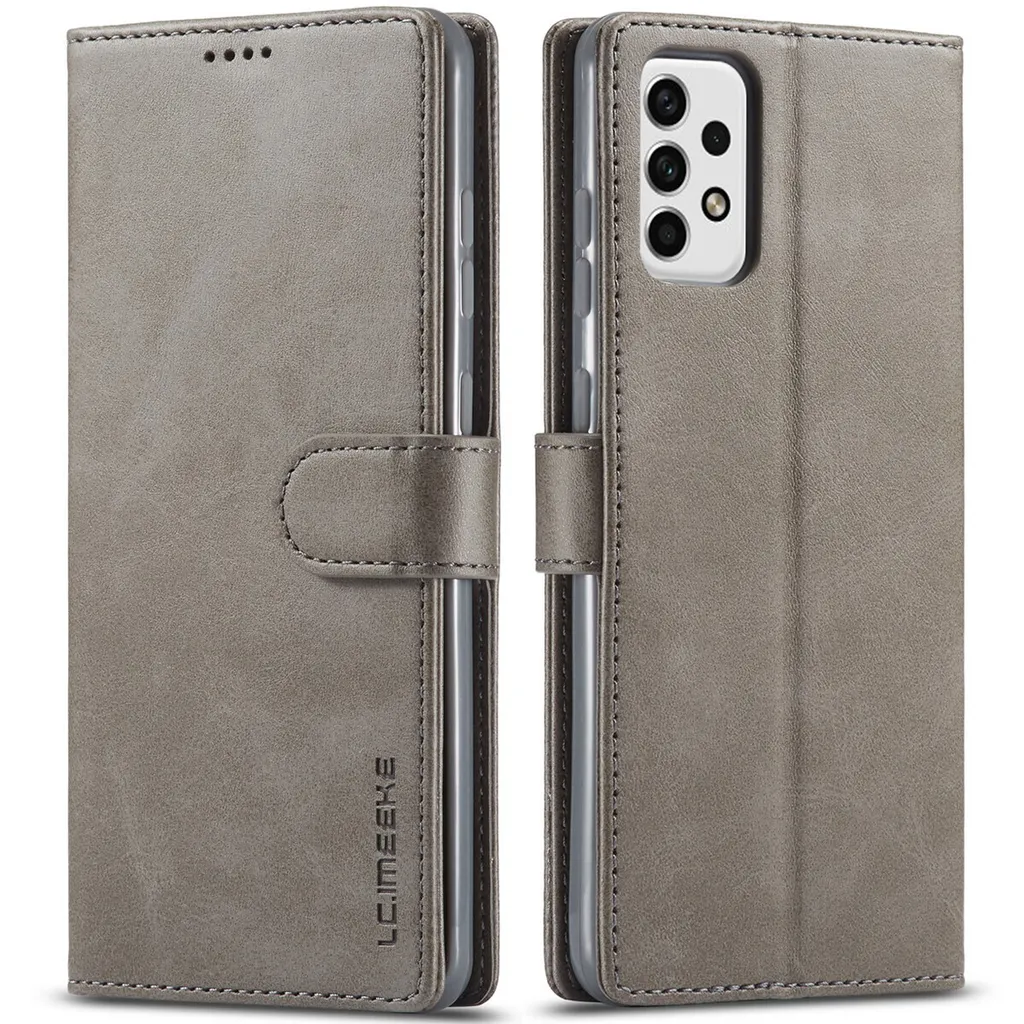 Custodia Samsung Galaxy A23 Pelle Grigio: Flip Case Magnetica Elegante