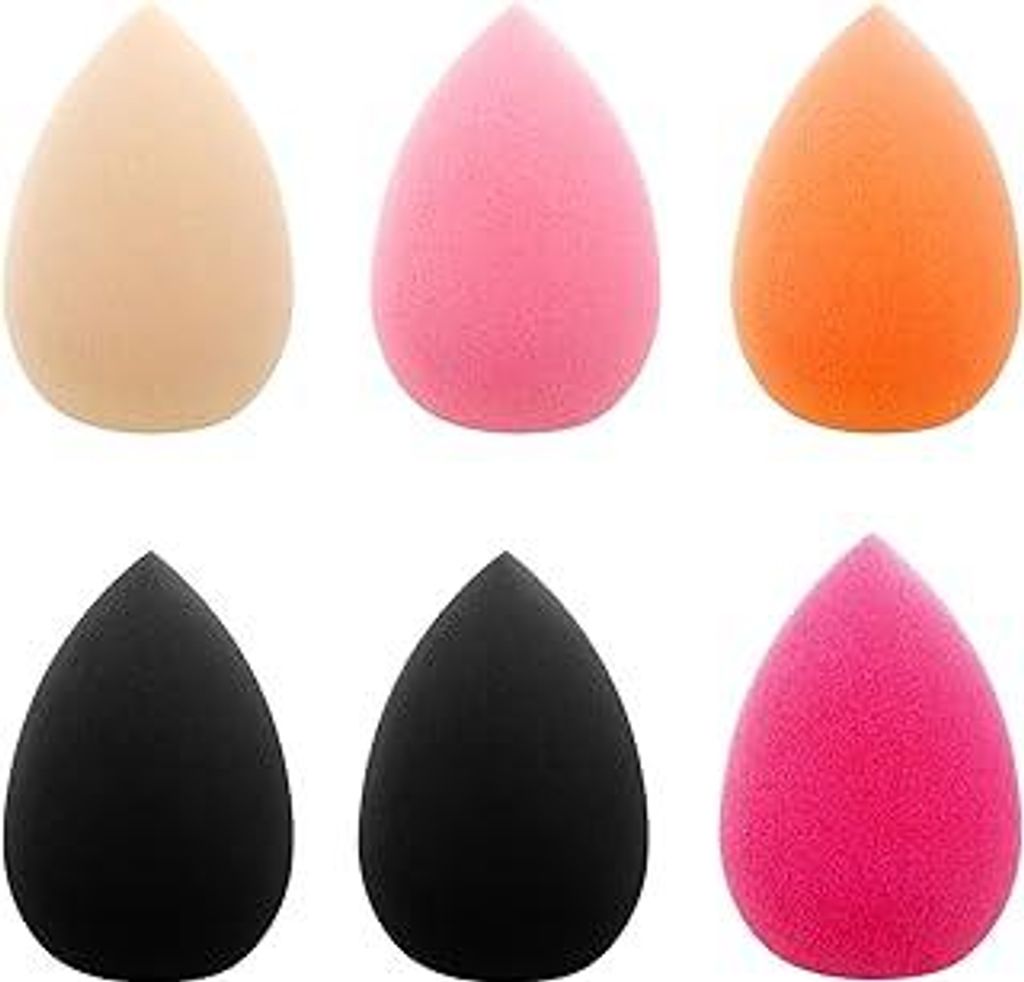 WLLHYF Mini-Make-up-Schwamm, 6 Stück, weich, gepresst, Puff, Gesicht, Körper, nass, trocken, Make-up-Werkzeug für kosmetische Grundierung, Puder...