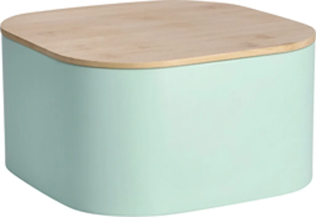 Cestino Pane Menta Eco-Friendly 26,5 cm - Metallo e Legno di Bambù