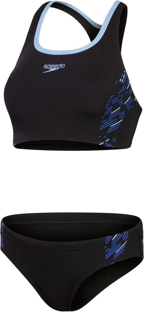 Speedo Womens Placement 2 Piece dunkelblau 34