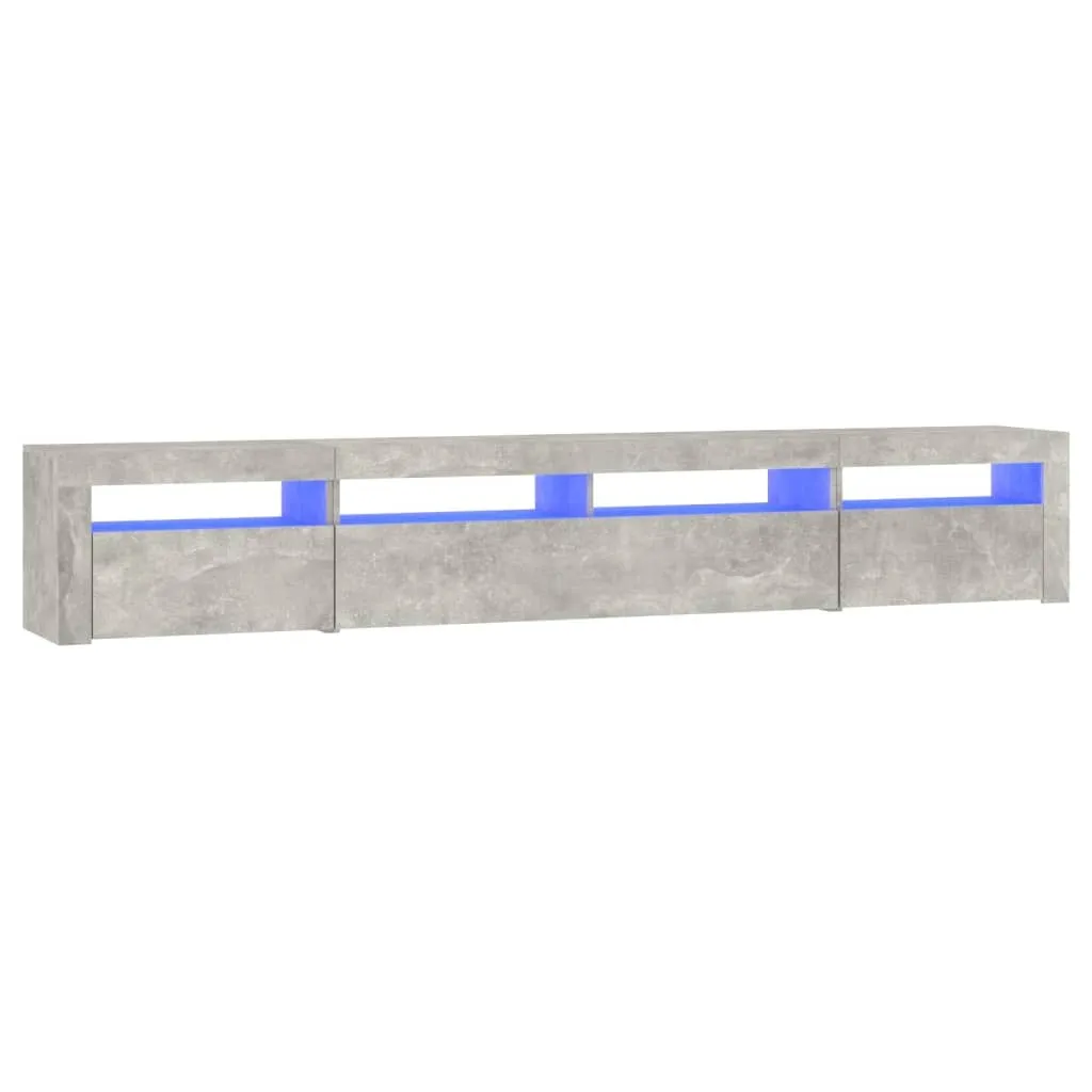 Offerta Mobile TV 240 cm Grigio Cemento con Luci LED RGB