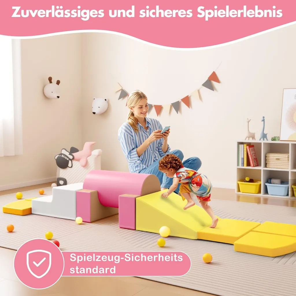 Module de Psychomotricité Intérieur pour Enfant - Set de 10 Blocs Mous - 5