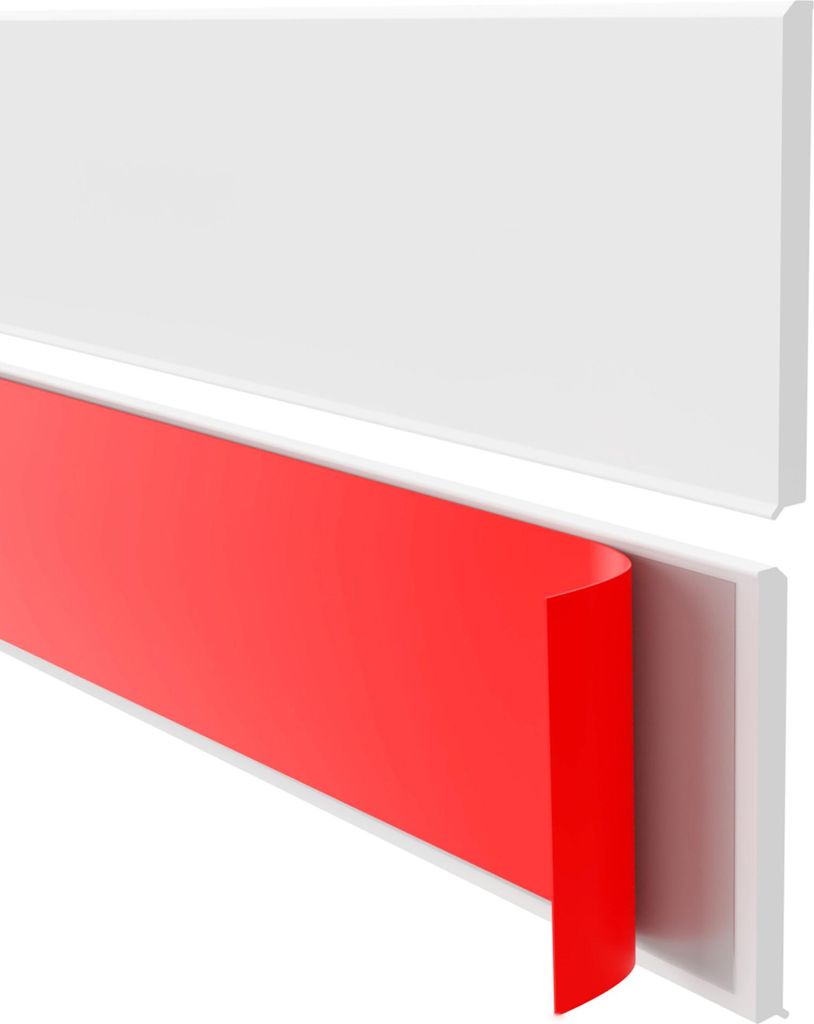 QUEST Selbstklebende PVC-Sockelleiste, glatt, 100mm, 10m, weiß