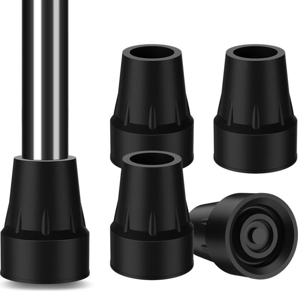 Stück, 22 mm dicke Gummispitzen für Gehstöcke und Krücken, extrem rutschfest, einfache Montage, ideal für Gehstöcke, Krücken und Stöcke, sc...