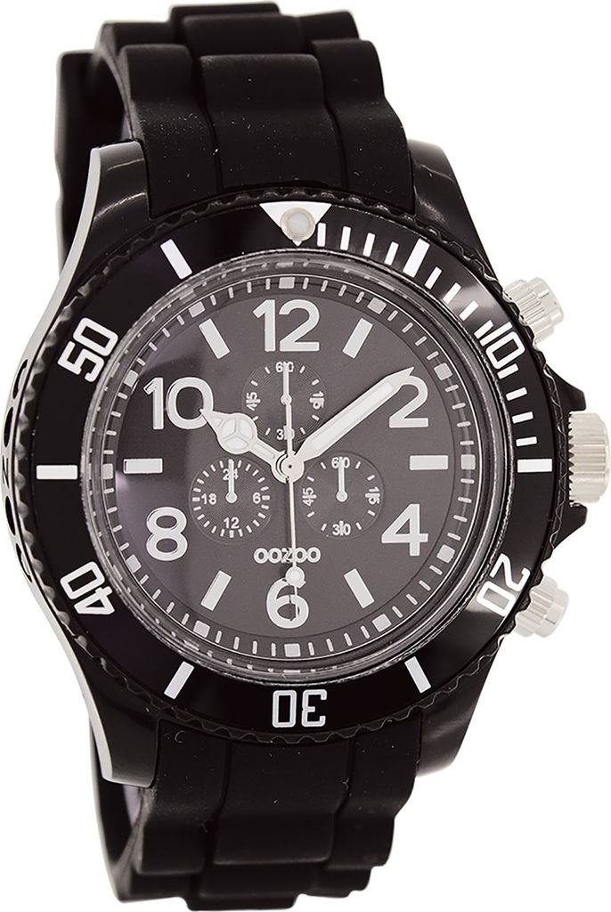 Oozoo Armbanduhr schwarz Silikon Timepieces Herren Analog-Quarzuhr UOC4839A