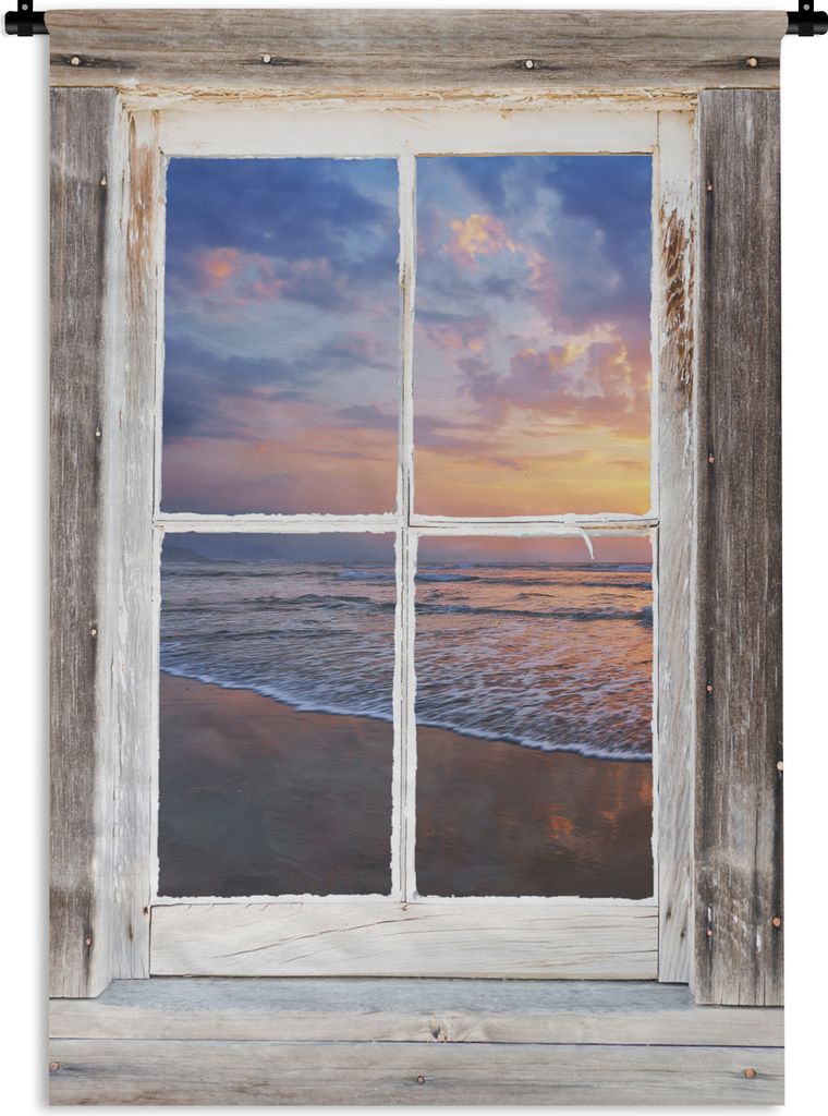 MuchoWow Wandteppich Wandbehang Aussicht - Strand - Meer 120x180 cm Tapisserie Dekoration Wandtuch - Schlafzimmer - Dekorationen für das Haus