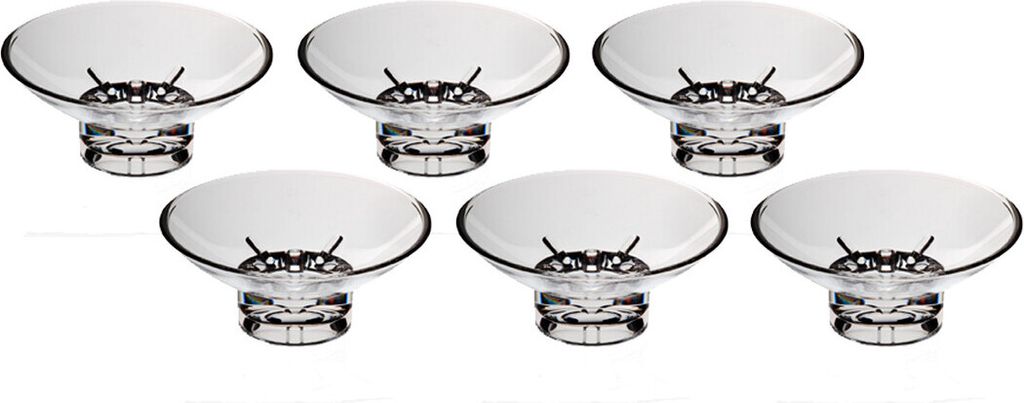 Seifenschale aus Bleikristll 6er Set (12cm)