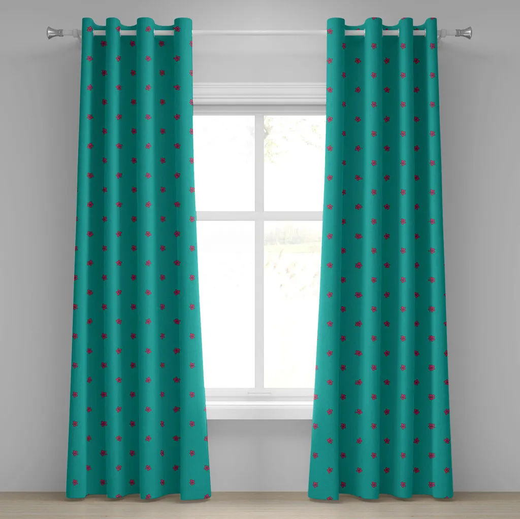 Tenda Floreale ABAKUHAUS Verde Acqua 280x225 | Facile da Lavare