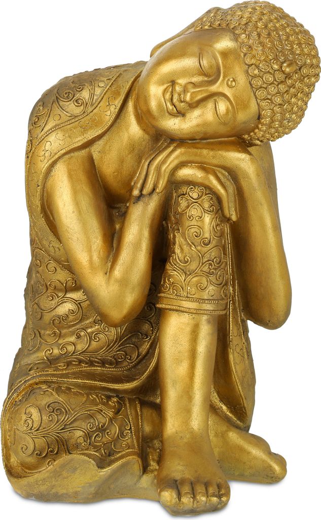 Relaxdays Statua di Buddha da giardino, resistente alle Immagine del prodotto 