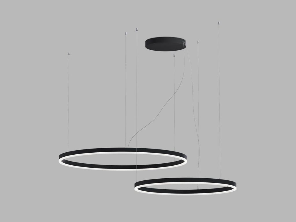 LED2 3274653DTW Pendelleuchte CIRCLE SET 2 P-Z, B DALI TW/PUSH TW 104W 3000K-4000K schwarz