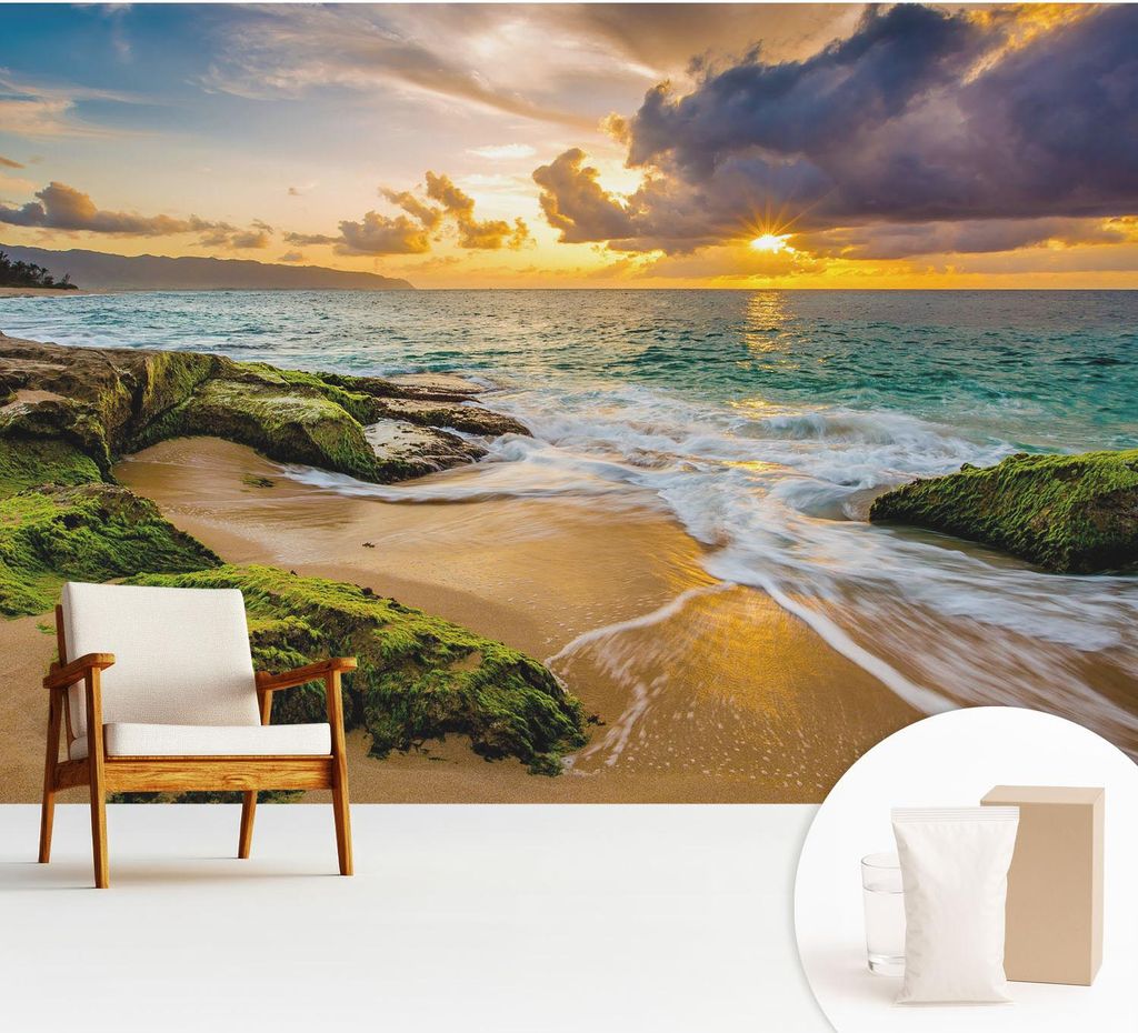 Fototapete - 312x219 cm - Tapete - Wandtapete - Wandbilder - Dekofolie - Tapete Folie - Wand - Dekoration - Wohnzimmer - Maritime Harmonie