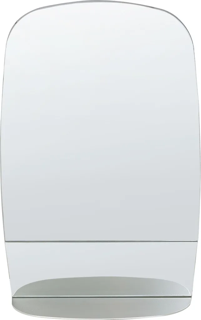Miroir mural argent 40x60 cm avec étagère : gagnez de la place avec style