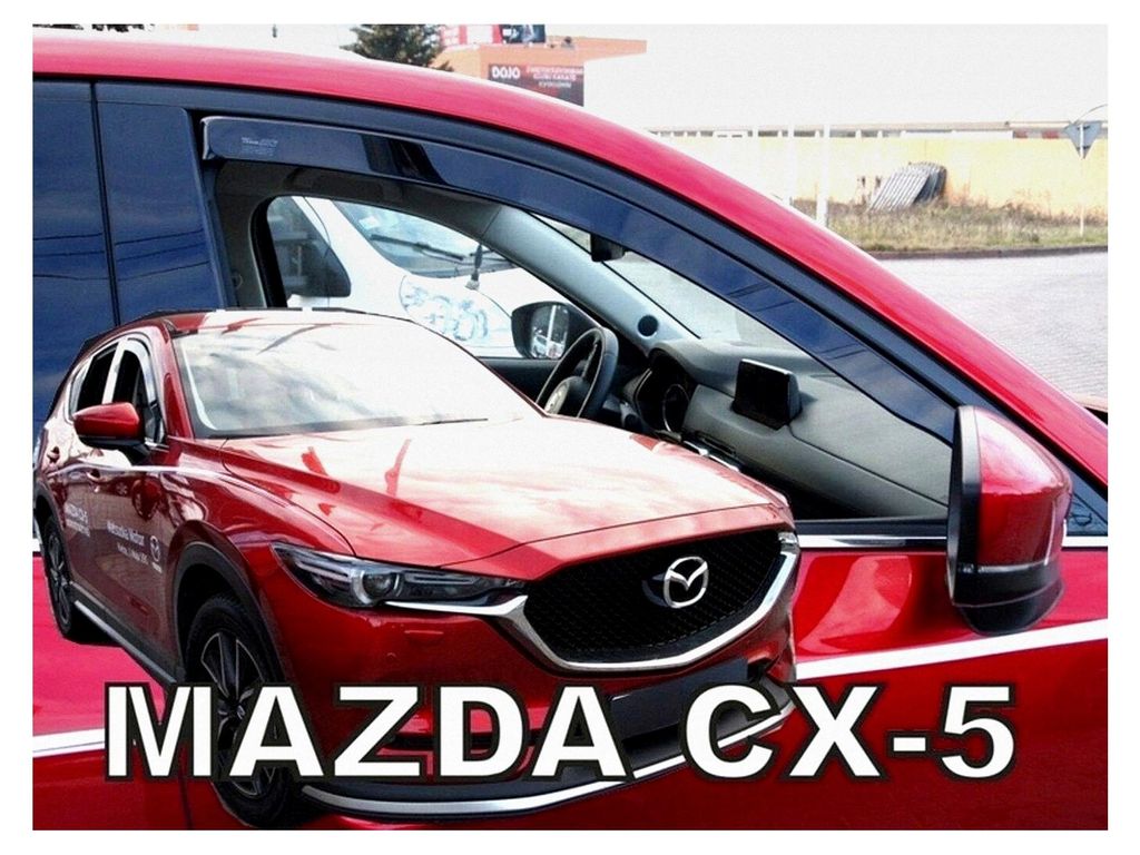 Windabweiser für CX-5, CX5 ab 2017, Heko Regenabweiser, getönt, 2-teilig, vorne, aerodynamisch