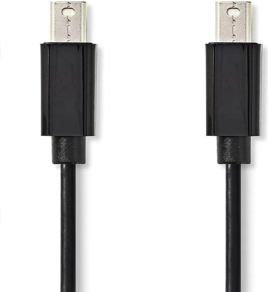 Cavo Mini DisplayPort 1m Maschio-Maschio | 4K 60Hz | Nero PVC Round