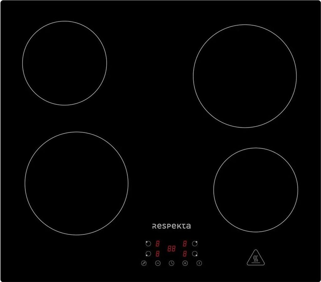 RESPEKTA Aaron rahmenloses Keramikkochfeld, schwarz