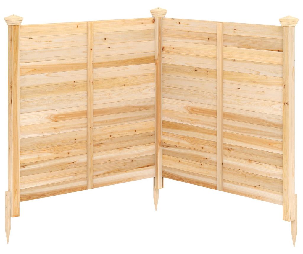 COSTWAY 2-tlg. Gartenzaun, Steckzaun 119x115,5cm(L x H), Produktbild 