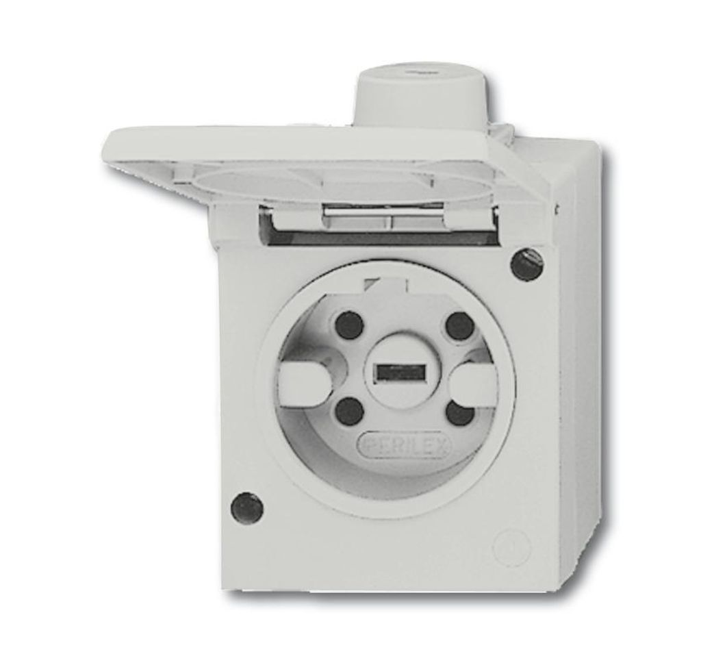 Busch-Jaeger 2064 AG Steckdose grau RAL 7035