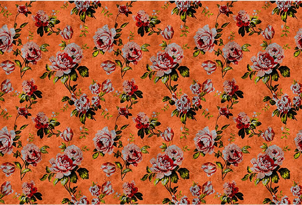 Tadessi Fototapete | Blumen | 4.00 m x 2.70 m | Orange | Produktbild 