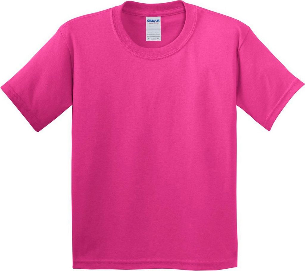 Gildan Kinder T-Shirt mit Rundhalsausschnitt, kurzärmlig BC482 (XS) (Pink)