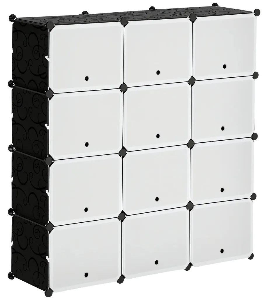 Armoire modulaire en blanc durable avec système de rangement modulable