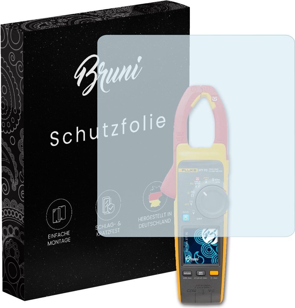 Bruni Basics-Clear 2x Schutzfolie kompatibel mit Fluke 377 FC Folie